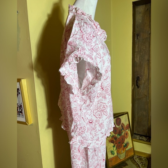 Vtg VERMONT COMPANY STORE Size 1X PJ Pajama White & Red Button Front Bloomer USA - Picture 16 of 16